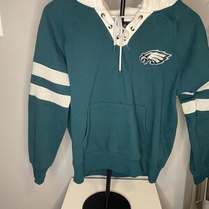 NFL Eagles Teal Lace-Up Hoodie